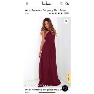 Lulu’s Air of Romance Burgundy Maxi Dress
